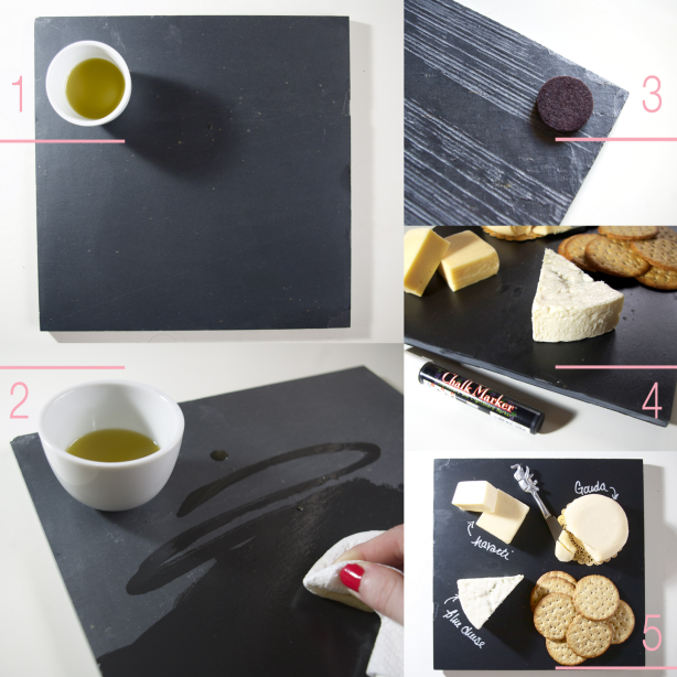 how to make your own slate cheeseboard